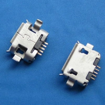 micro USB 5pin female B type沉板 1.0mm 端子SMT 外殼DIP